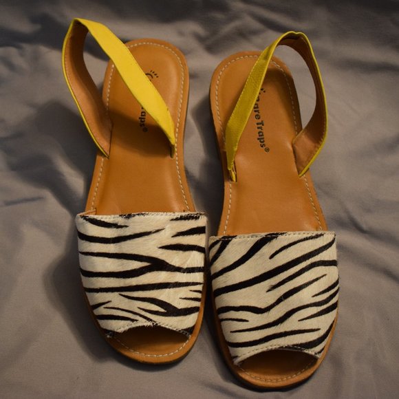 BareTraps Shoes - Bare trap sandals. Vienna . calf hair zebra print